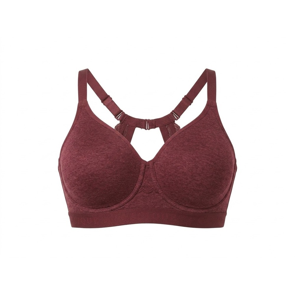 Cacique Lane Bryant 46C Unlined Full Coverage No Wire Bra Burgundy